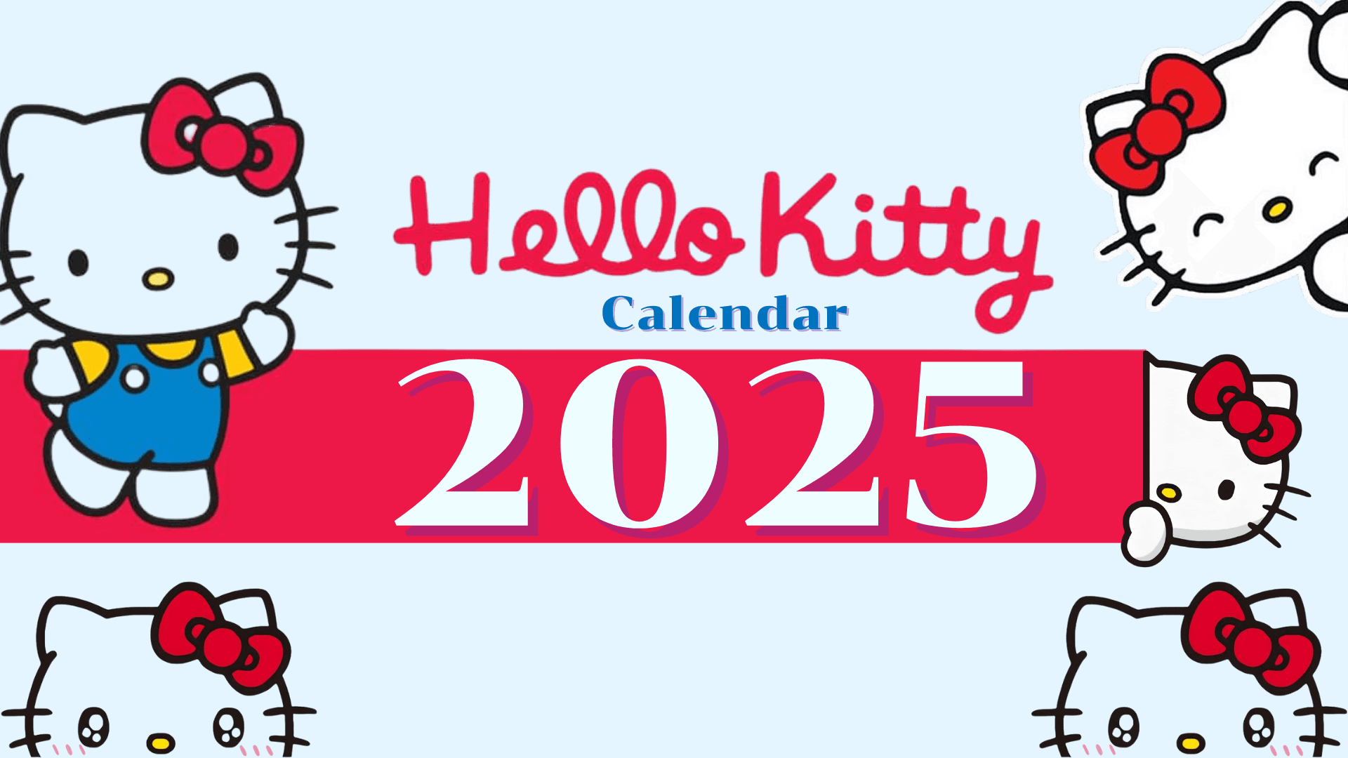 12 Month Free Printable Hello Kitty Calendar 2025 Calendar 2025