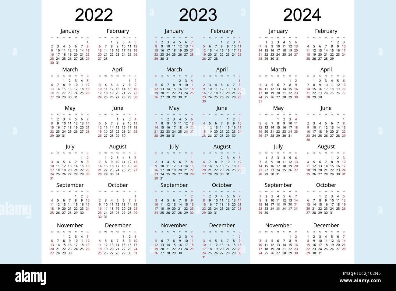 2022 2023 2024 Calendar Printable Calendar 2024 Printable Calendar 2025