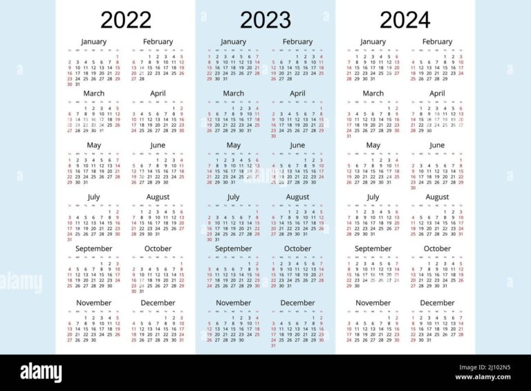 2022 2023 2024 Calendar Printable Calendar 2024 Printable Calendar 2025
