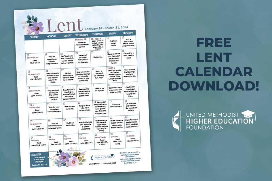 2024 Lenten Calendar Printable Alica Aveline