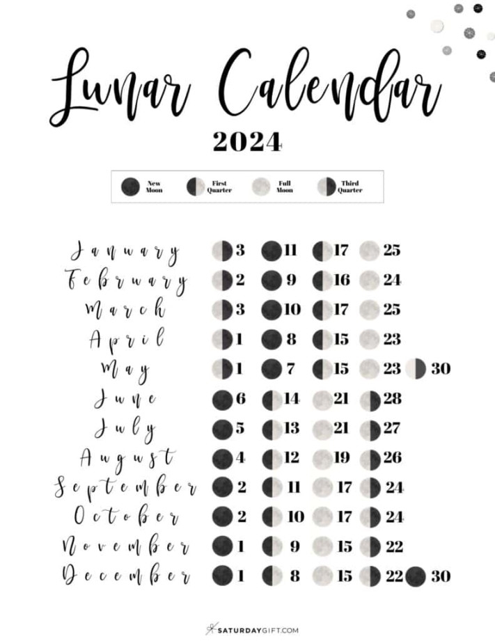 2024 Lunar Calendar Printable Good Calendar Idea