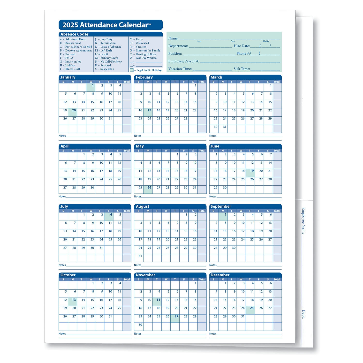 2025 Attendance Calendar Printable Lomasi Grace