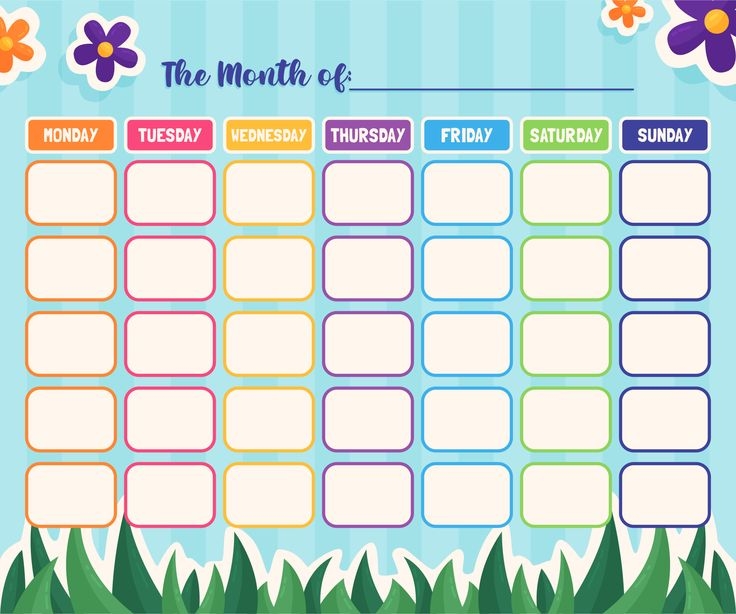 Cute Monthly Calendar 10 Free PDF Printables Printablee Name 