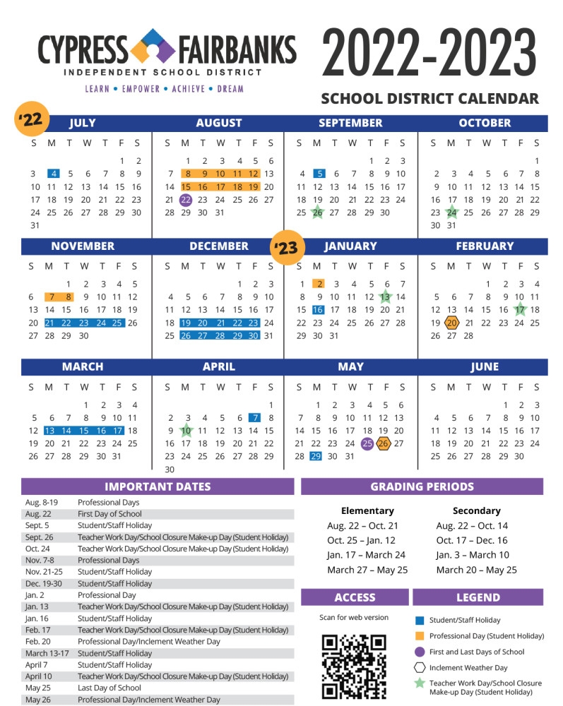 Cypress Fairbanks Cfisd Calendar 2024 2025 Teacher Printable 