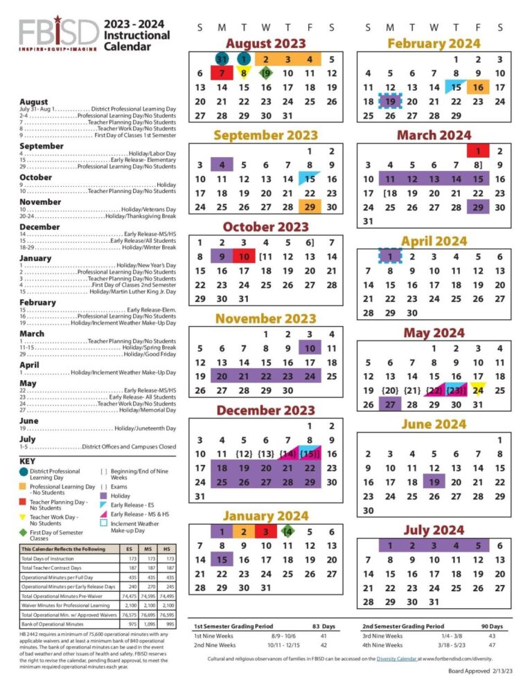 Fbisd Calendar 2025 25 Printable Maya Ella