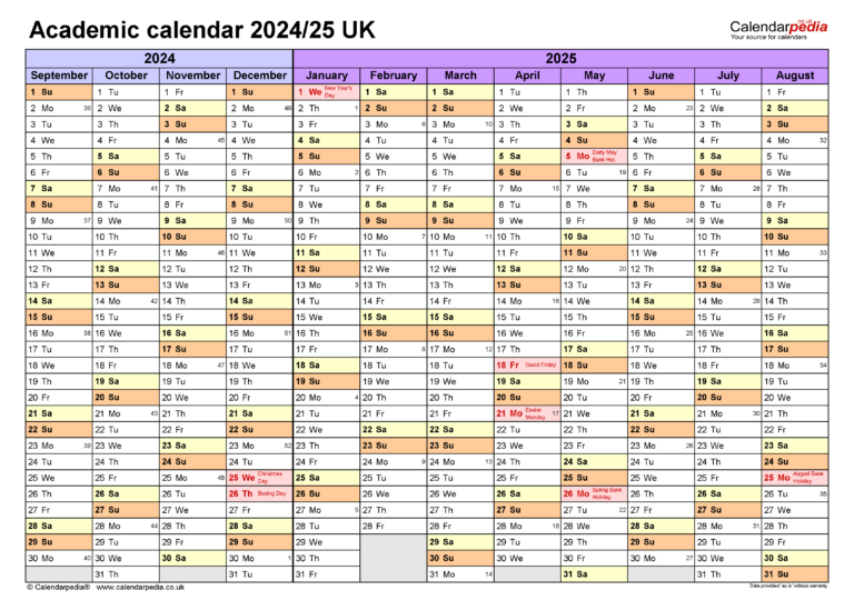 Free Printable Academic Calendar 2025 26 Uk Quincy Derhill