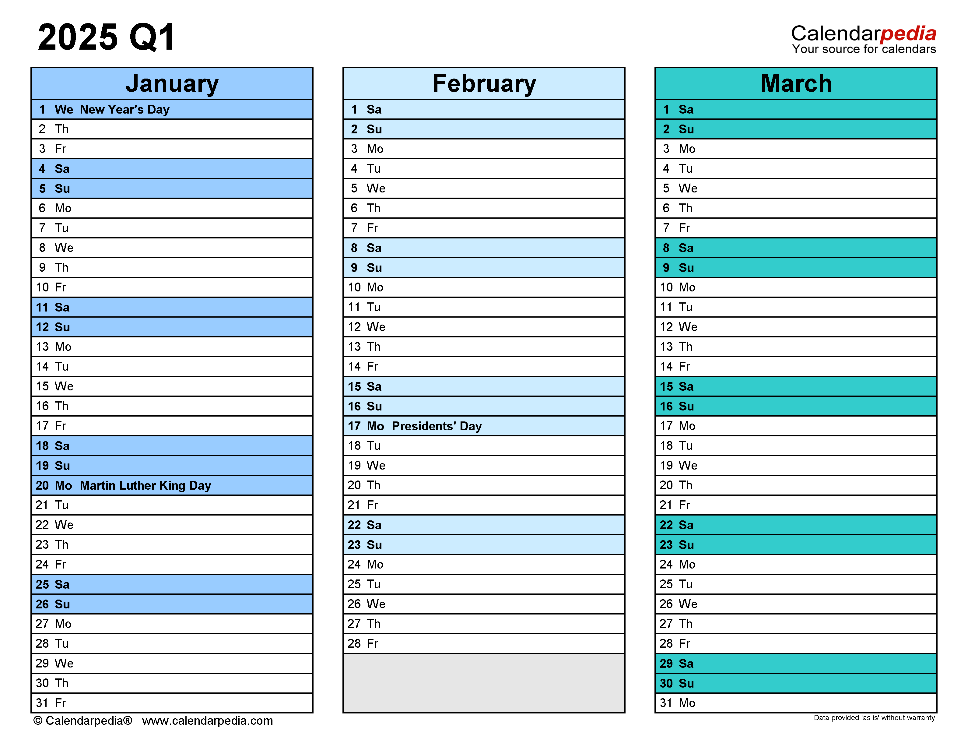 Free Quarterly Calendar 2025 Printable Xyla Carter