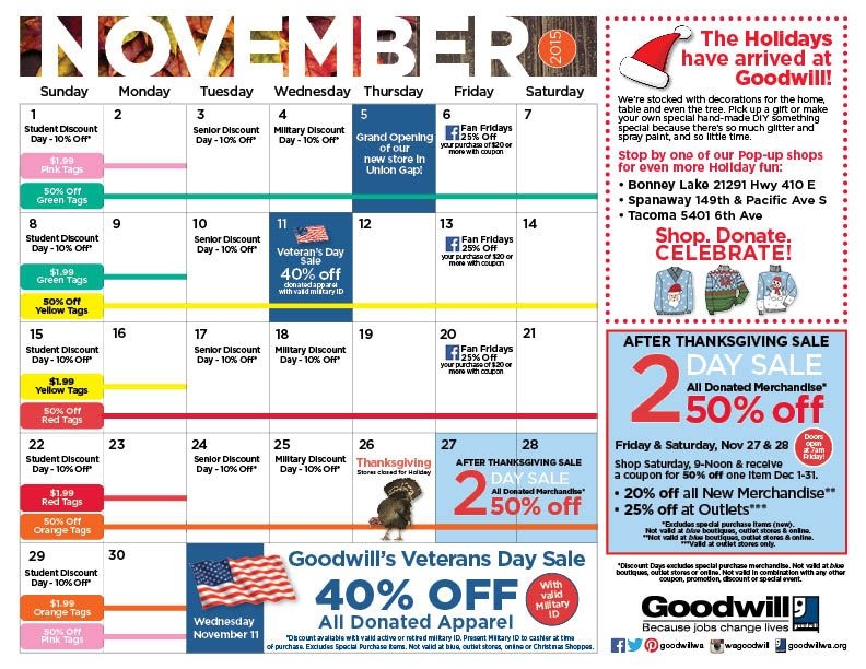 Goodwill Sales Calendar Indiana 2022 Customize And Print