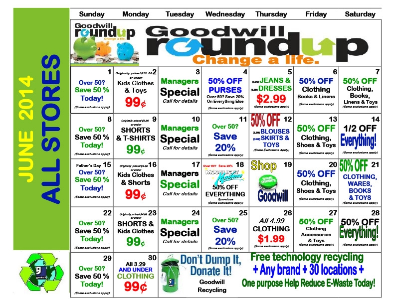 Goodwill Tulsa Calendar Printable Template Calendar
