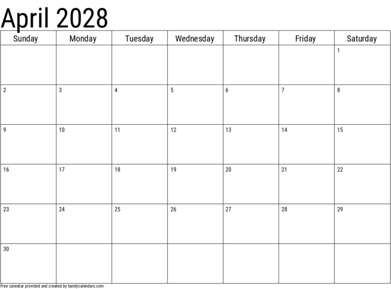 March 2028 Calendar Handy Calendars