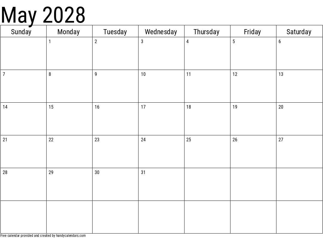 March 2028 Calendar Handy Calendars