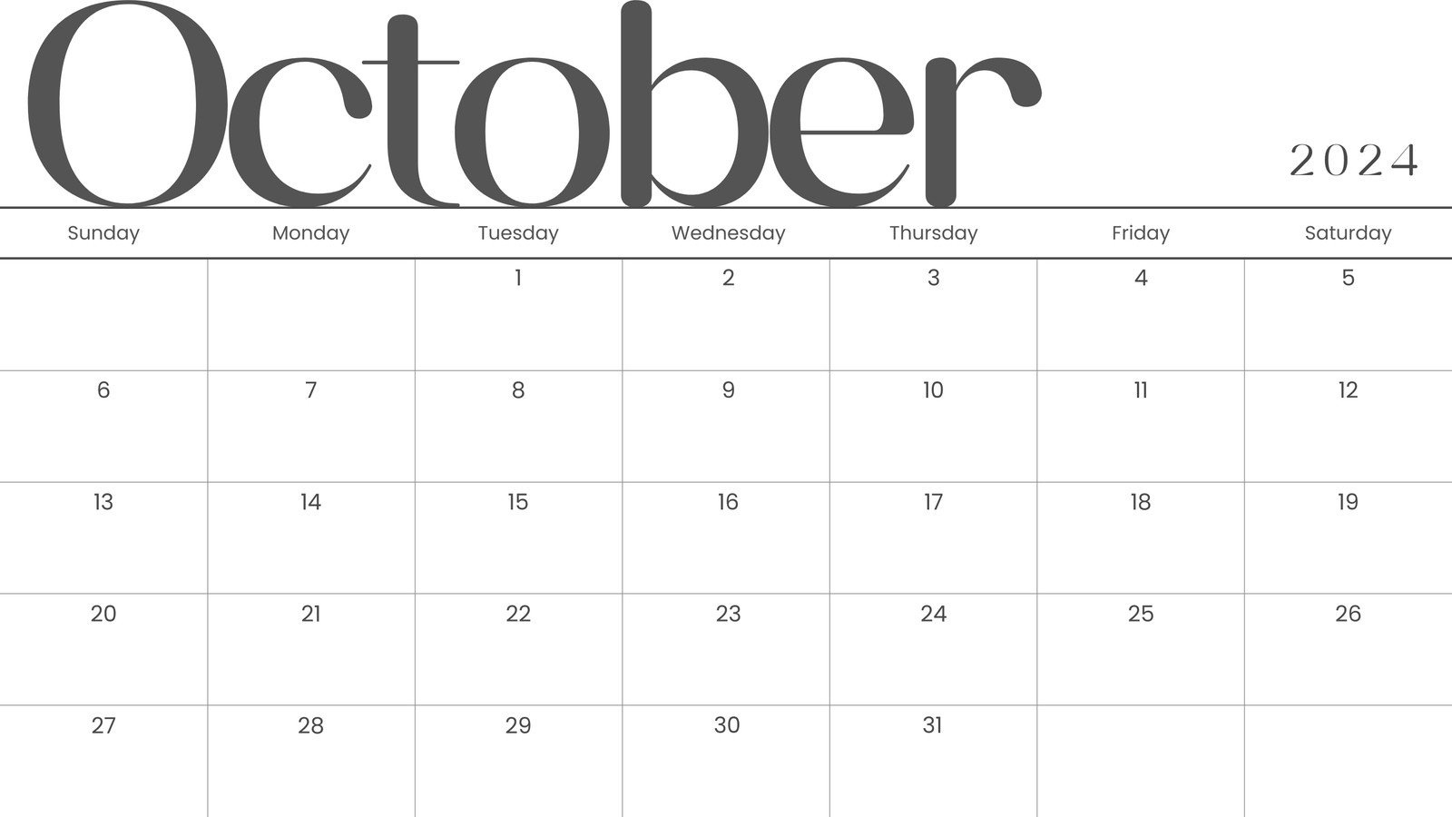 Monthly Calendar October 2024 Printable Printable Calendar 2024