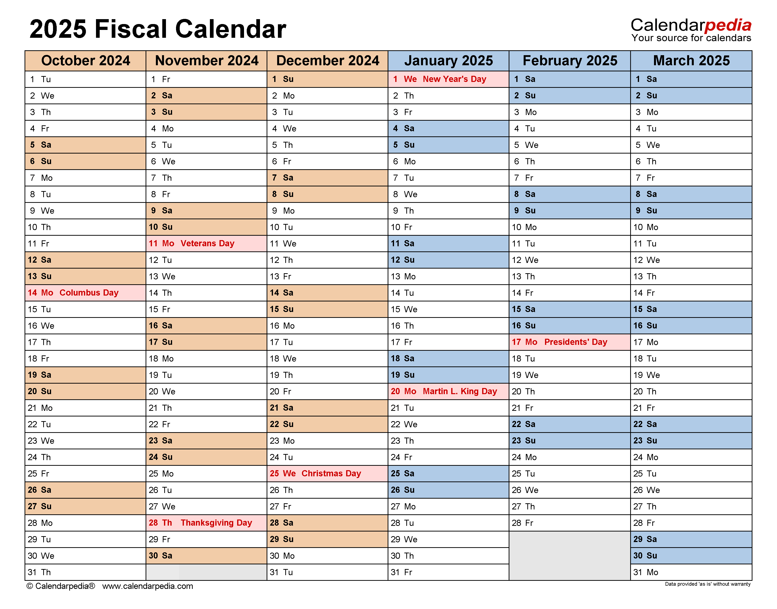 Printable Fiscal Year 2025 Calendar Corbin Dawson